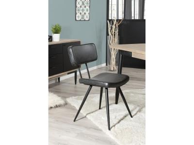 MACABANE Lot De 2 Chaises AUGUSTIN JAMES Noir