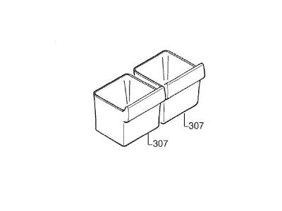 Bac &agrave; legumes 230x306 h=200 pour Refrigerateur De dietrich