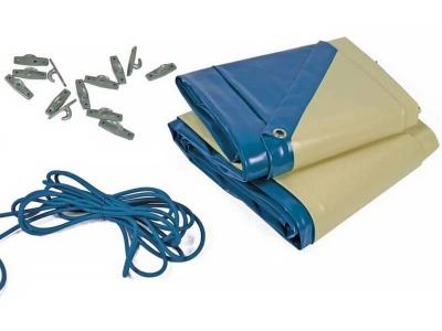 B&acirc;che hiver "" Cover 1 ""pour piscine Aruba - 580 gr/m&sup2; - bleu