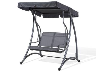 Balancelle de jardin en acier et tissu gris tesero 77856