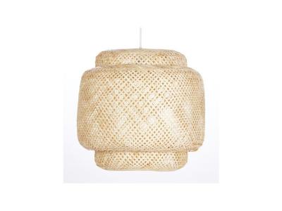 BALI Suspension bambou - Armature &Oslash; 40 x H 35 cm - Hauteur fil 115 cm - E27 60W