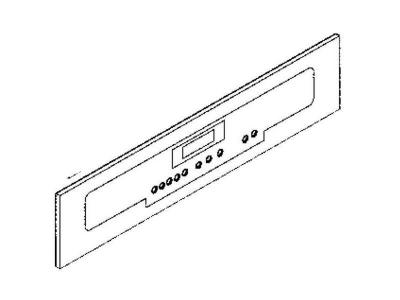 Bandeau verro blanc - Four, cuisini&egrave;re (74X3491 DE DIETRICH)