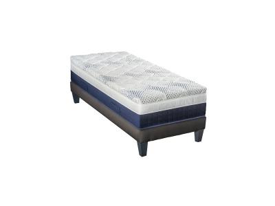 Ensemble castellane 90x190 cm matelas m&eacute;moire de forme + sommier bois ferme