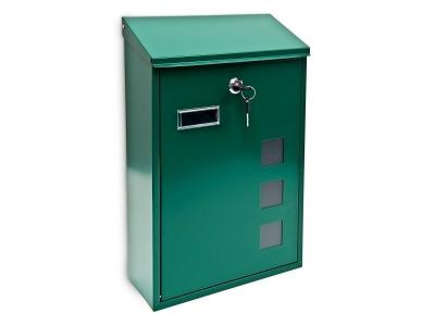 Boite aux lettres design contemporain murale verte jardin ext&eacute;rieur 1013009