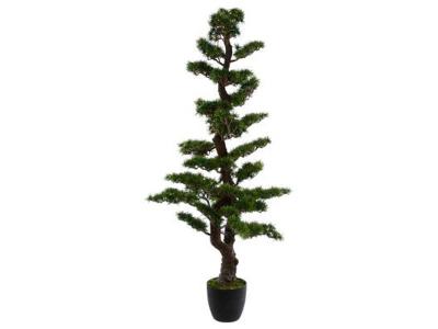 Bonsai artificiel en poly&eacute;thyl&egrave;ne et ciment - dim : h149 cm PEGANE