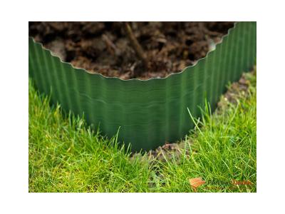 Nature - Bordure de gazon H20cm x L9m en poly&eacute;thylene vert