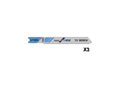 Lame de scie sauteuse U 118 G Basic for Metal 3pc
