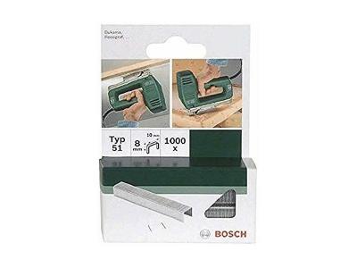 Bosch 2609255832 Set De 1000 Agrafes &agrave; Fil Plat Type 51 Largeur 10 Mm Epaisseur 1 Mm Longueur 8 Mm