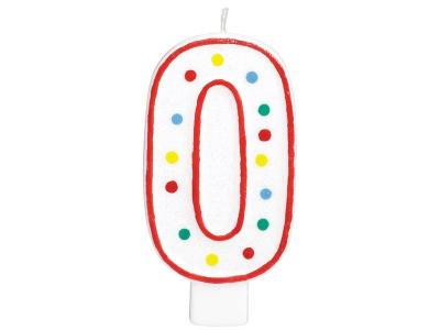 Amscan bougie d'anniversaire 0 an rouge 19 cm