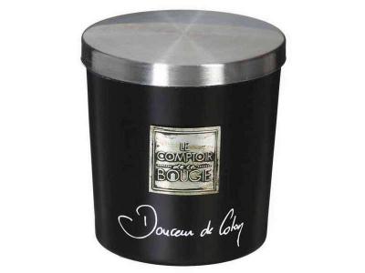 Atmosphera - Bougie Parfum&eacute;e Douceur de coton Pot en verre 210G - Noir
