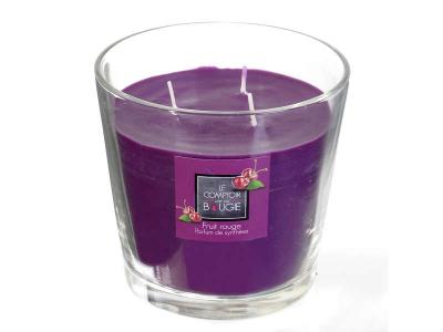 Bougie GEANTE Parfum&eacute;e 500g Fruits Rouges - 3 meches
