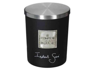Bougie Parfum&eacute;e Instant sucr&eacute; Pot en verre 210G - Noir - Atmosphera
