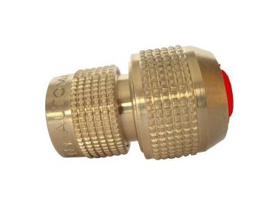BOUTT&Eacute; - Raccord rapide rouge automatique laiton aquastop &Oslash;19
