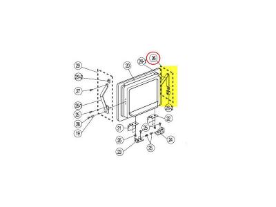 Bras articule gauche porte bar pour refrigerateur samsung - da6690123a