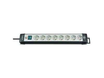 Brennenstuhl Premium-Line 8 prises noir/ gris clair 3 m H05VV-F 3G1,5