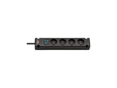 Brennenstuhl Multiprise BREMOUNTA Noire, 4 Prises, avec 1,5m de c&acirc;ble