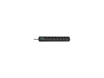 Brennenstuhl Multiprise ECO-LINE Noire - 8 prises et 3m de c&acirc;ble