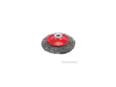 Brosse biseaut&eacute;e &agrave; fils d'acier ondul&eacute;s, 100 mm, 100 Mm
