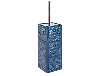 Wenko 22654100 cordoba brosse wc c&eacute;ramique bleu 10,5 x 10,5 x 41,0 cm