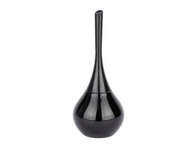 WENKO Brosse WC noir, Brosse WC design plastique et c&eacute;ramique, diam&egrave;tre 17,0 x 41,5 cm