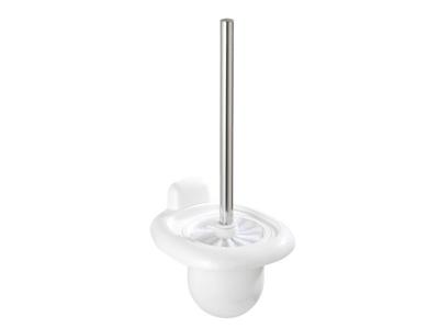 Wenko - Brosse wc murale Pure, plastique, 15,5x36x16 cm, Blanc - Blanc