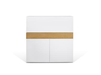Bureau focus - blanc et ch&ecirc;ne naturel - temahome 9500.052606