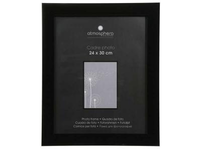 Cadre photo - 29 x 35 cm - Bois - Noir