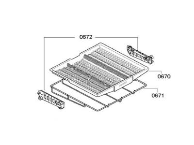 Bosch B/s/h - Cadre Support Panier A Couverts 0671 - Ref: 00685184
