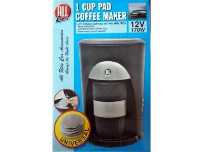 All Ride 39147 Cafeti&egrave;re 1 tasse dosettes universelles 12 V 170 W