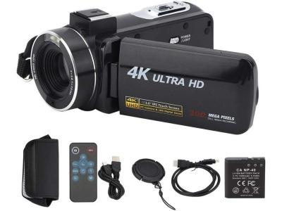 Cam&eacute;scope Vid&eacute;o 30MP 4K Anti-tremblement 1080P HD noir