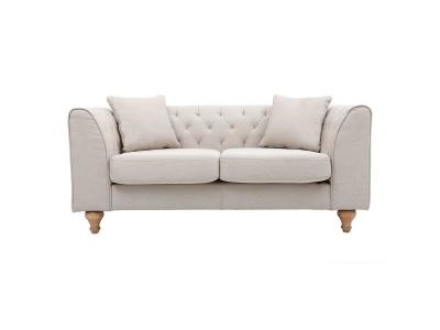 Miliboo - Canap&eacute; classique tissu coloris naturel 2 places MONTAIGNE