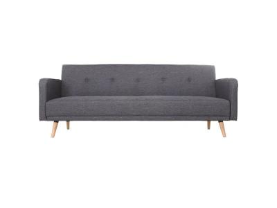 Miliboo - Canap&eacute; convertible 3 places scandinave gris fonc&eacute; ULLA