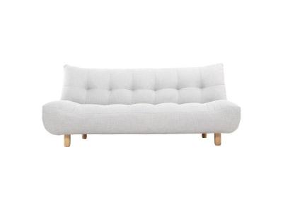 Miliboo - Canap&eacute; convertible scandinave gris et ch&ecirc;ne YUMI