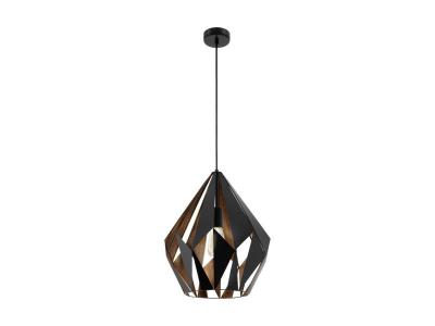 Suspension Carlton, noire/cuivr&eacute;e, &Oslash; 38,5 cm