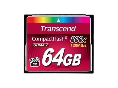 Transcend - Carte m&eacute;moire flash - 64 Go - 800x - CompactFlash 
