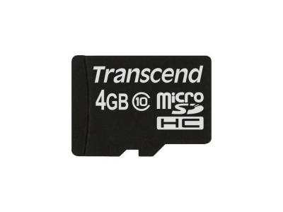 Transcend Premium - carte m&eacute;moire flash - 4 Go - microSDHC 