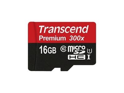 Transcend TS16GUSDCU1 Carte m&eacute;moire Micro-SD/SD 16 Go