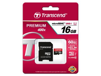 Transcend - carte m&eacute;moire flash - 16 Go - microSDHC
