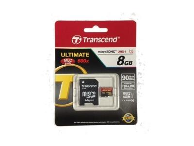 Transcend Micro Sdhc Mlc 8gb Class 10 Uhs-i 600x+sd-adapter Memory Card Rouge,Noir