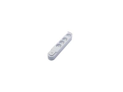 CHACON Bloc multiprise Design Blanc avec Interrupteur - 4 x 16A - 3 m