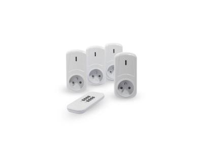 CHACON Kit de 4 prises t&eacute;l&eacute;command&eacute;es on/off + t&eacute;l&eacute;commande
