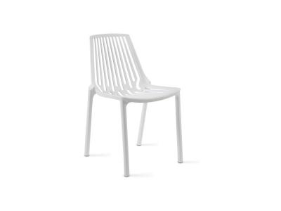 Chaise de jardin ajour&eacute;e en plastique blanc - Blanc