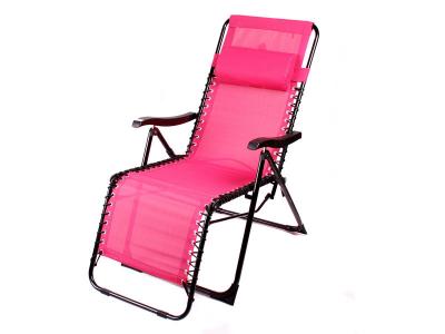 Sunnydays - Chaise longue avec repose-t&ecirc;te Playa - Framboise