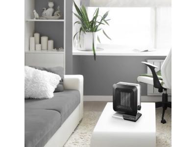 Chauffage soufflant c&eacute;ramique compact 700w 1400w noir