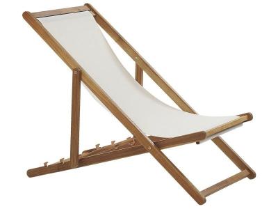 Chilienne en bois clair et tissu beige anzio 190680