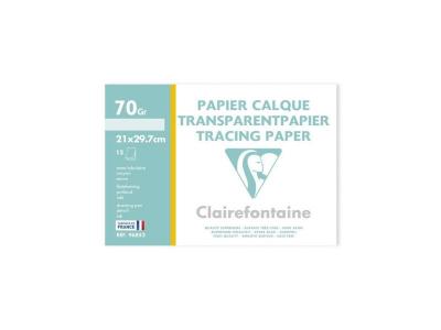 CLAIREFONTAINE - Papier calque - 21 x 29,7 - 12 feuilles - 70/75G