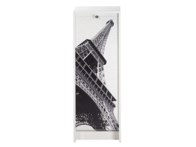 Classeur &agrave; rideau 37,8 cm - Blanc imprim&eacute; Tour Eiffel 