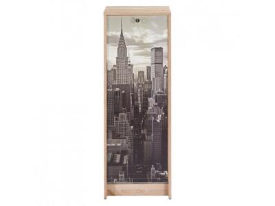 Classeur &agrave; rideau ch&ecirc;ne hauteur 104 cm - coloris: new york 500