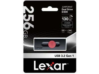 Cl&eacute; usb lexar dual noir 256 gb 