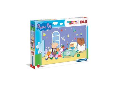 Clementoni puzzle H&ocirc;pital des cochons Peppa 104 pi&egrave;ces 62 x 42 cm 